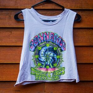 Light purple 2023 Bonnaroo Music Festival cropped tank, size small